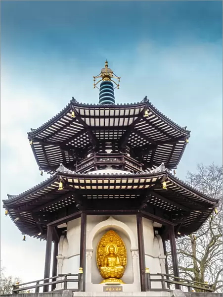 United Kingdom, England, London, Battersea. The Nichiren Buddhist Peace Pagoda in