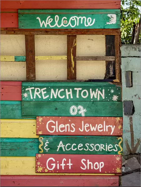 Shop in Trench Town, detailed view, Kingston, Saint Andrew Parish, Jamaica