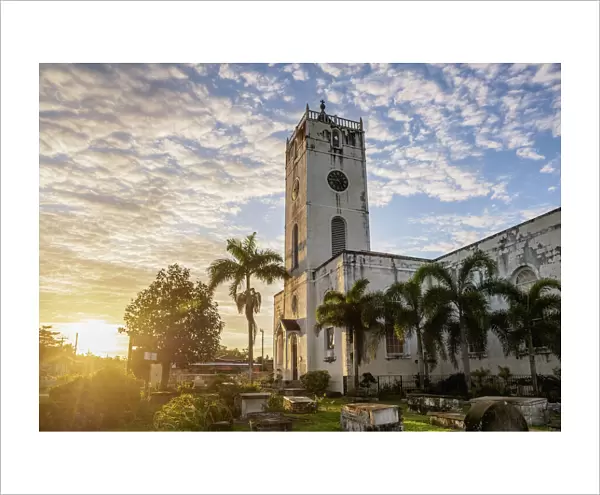 St Peters Anglican Church at sunrise, Falmouth, Trelawny Parish, Jamaica