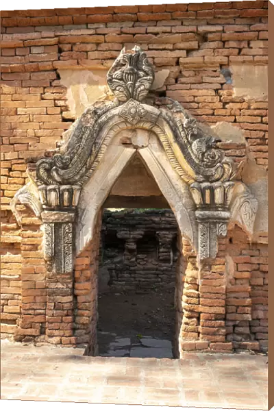 Entrance to pagoda at Yadana Hsemee Pagoda complex, Inwa (Ava), Mandalay Region, Myanmar