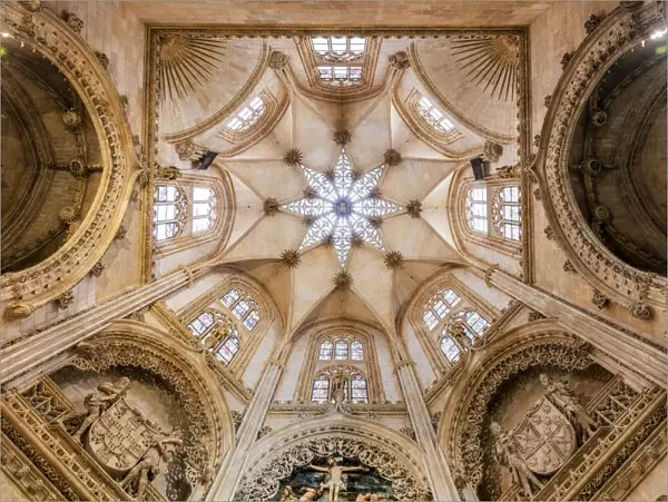 Ceiling of Constable chapel, Cathedral of Saint Mary of Burgos, Burgos, Castile and Leon