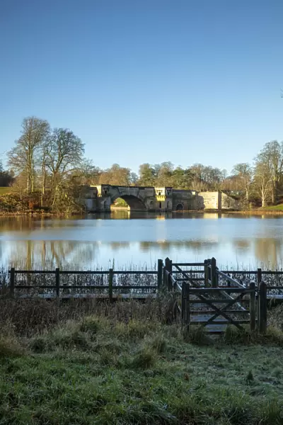 Blenheim Palace and the Grand Bridge, Blenheim Park, Woodstock, Oxfordshire, England