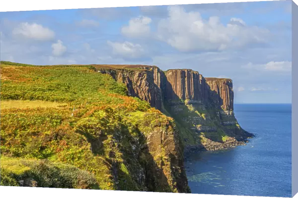 Kilt rock, Culnacnoc, Isle of Skye, Inner Hebrides, Highlands, Scotland, Great Britain