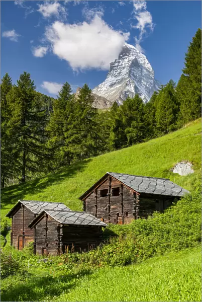 Scenic summer view over Matterhorn, Zermatt, Valais, Switzerland