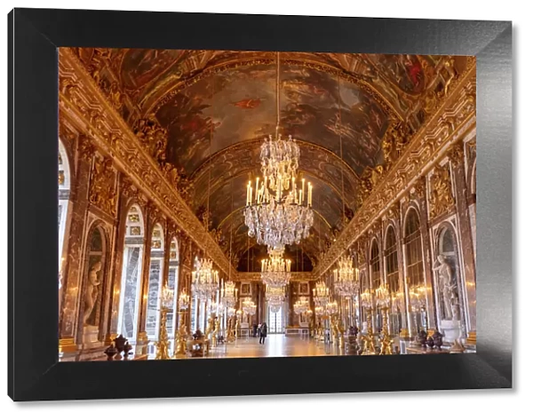 France, Ile-de-France, Yvelines, Versailles, Palace of Versailles, listed as World Heritage by UNESCO, The Hall of Mirrors