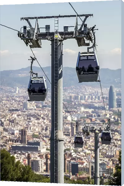 Spain, Catalonia, Barcelona, Montjuic, Funicular railway in Montjuic