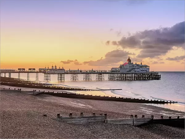 Eastbourne Pier at dawn, Eastbourne, East Sussex, England, United Kingdom