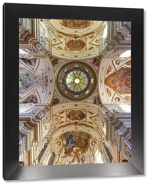 Italy, Sicily, Palermo, Chiesa del Gesu; Casa Professa; Interior detail