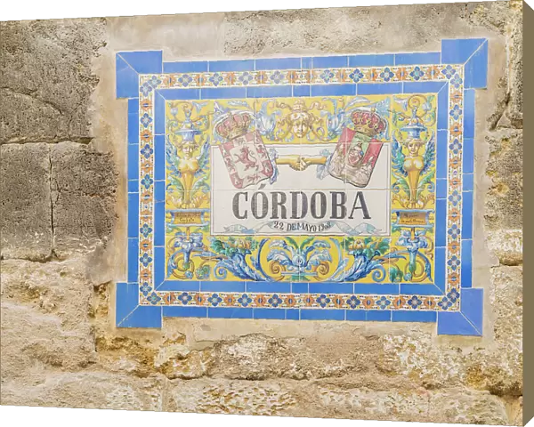 Cordoba sign, Seville, Andalusia, Spain