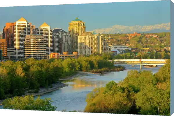 Calgary skyline and Bow River, Alberta, Canada