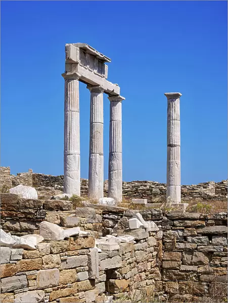 Establishment of the Poseidoniasts, Delos Archaeological Site, Delos Island, Cyclades, Greece