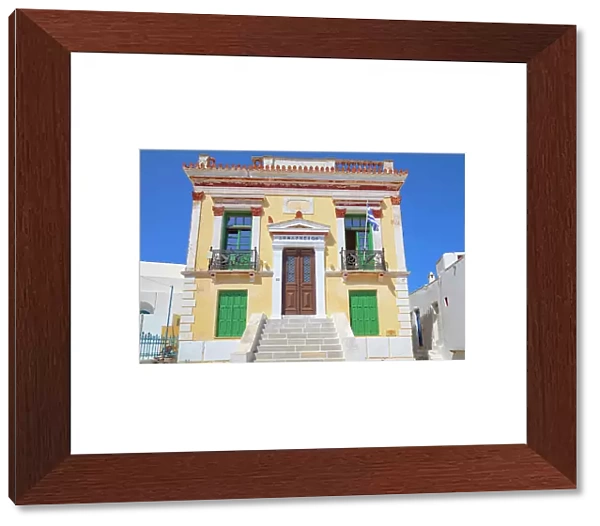 Serifos Town Hall, Chora central square, Chora, Serifos Island, Cyclades Islands, Greece