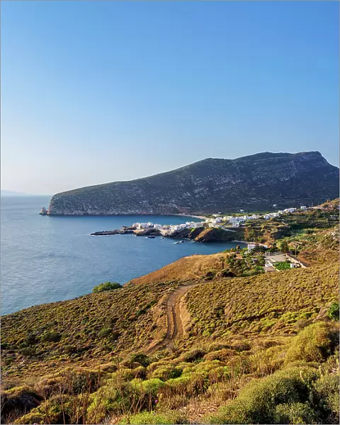 View towards Apollonas Village, Naxos Island, Cyclades, Greece