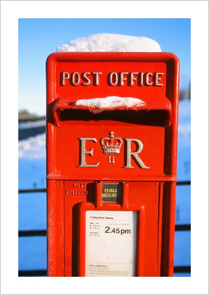 A postbox in snow UK