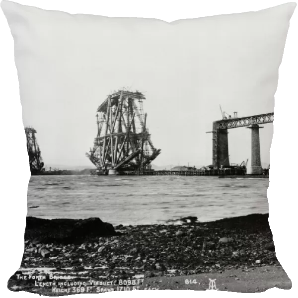View of the Forth Bridge under construction. Date: 1887