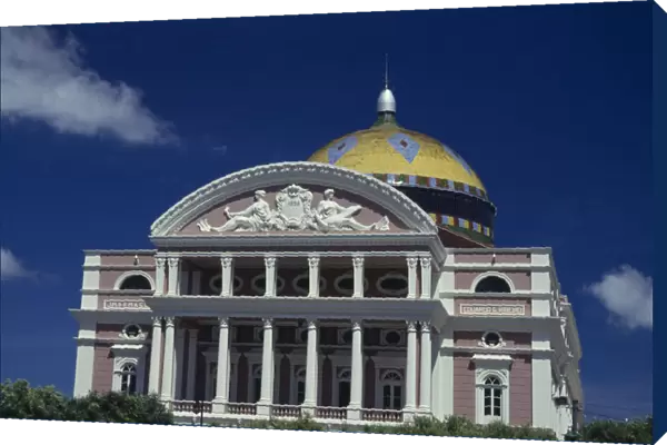 10082320. BRAZIL Amazonas Manaus Opera House ornate exterior dating from 1896
