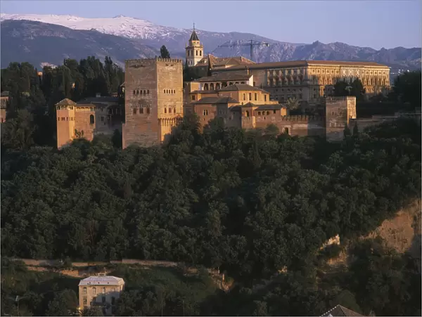 20036856. SPAIN Andalucia Granada Alhambra Palace seen