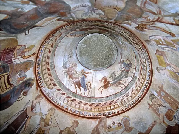 20083922. BULGARIA Kazanlak Reproduction ceiling fresco Thracian Tomb Museum