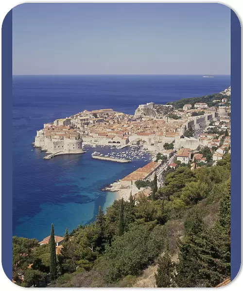 20001439. CROATIA Dubrovnik View over city and its surrounding coastline
