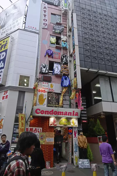 Shibuya shop selling condoms Condomania on the Center Gai main shopping area