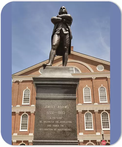 Statue of Samuel Adams outside Faneuil Hall, Boston, Massachusetts, USA