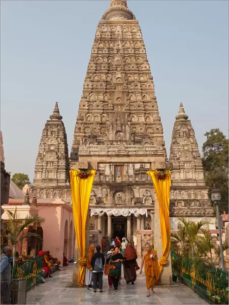 India, Bihar, Bodhgaya, Mahabodhi Temple at Bodhgaya