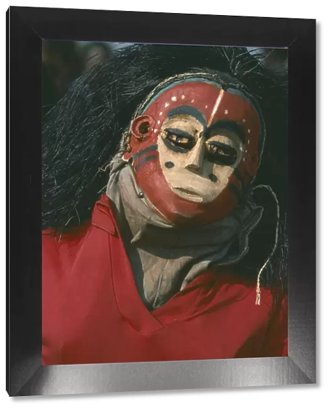 20070701. GABON Gunga Masked dancer at Gunga festival