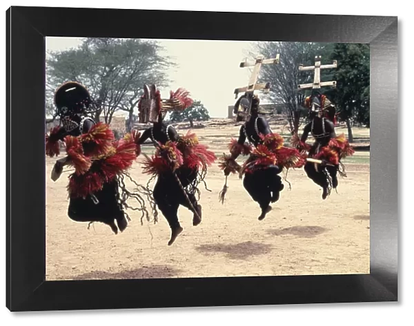 20047666. MALI General Dogon masked dancers