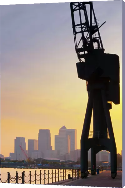 UK, England, London, Royal Victoria Dock, disused dock cranes