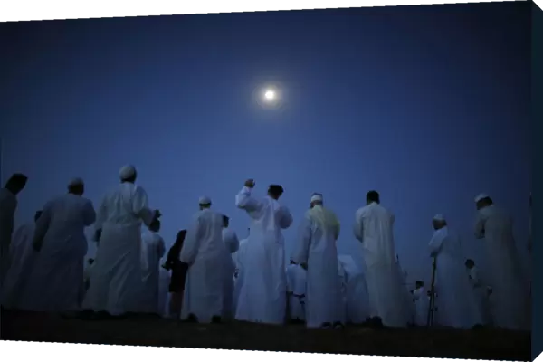 Members of the Samaritan sect take part in a traditional pilgrimage marking the holiday