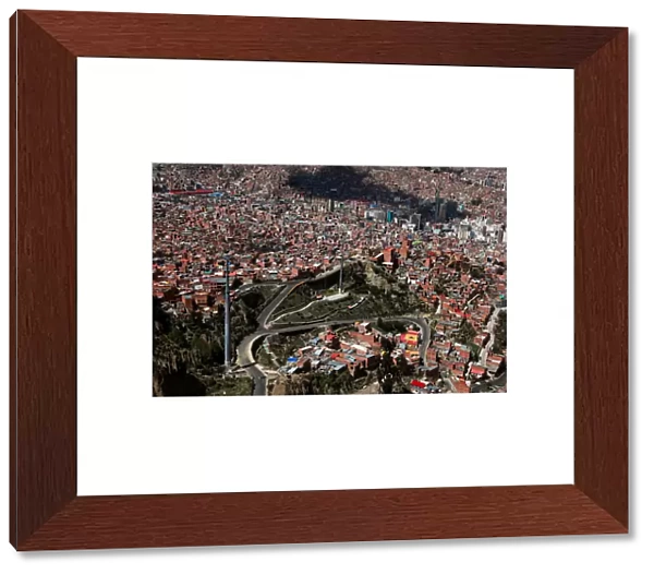 General view shows the city of El Alto