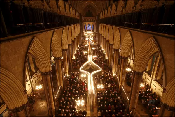 Salisbury Cathedral celebrates the beginning of Advent with a candle lit service