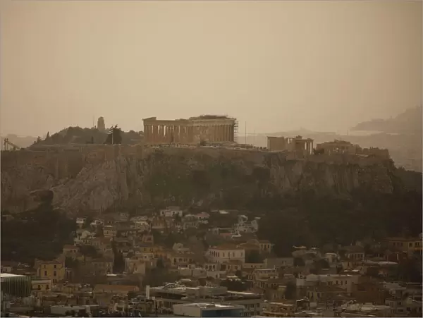 African dust from the Saharan desert blankets Athens