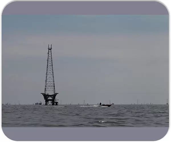 Oil facilities are seen on Lake Maracaibo in Lagunillas
