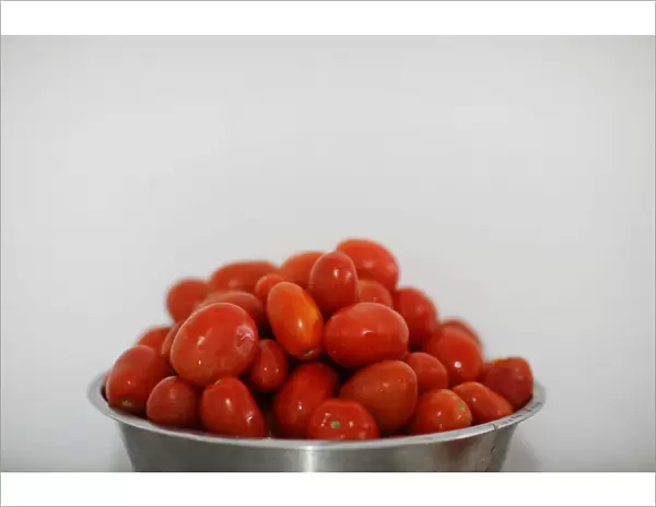 Tomatoes are seen prior to being dehydrated at the Quinta Carmelita store