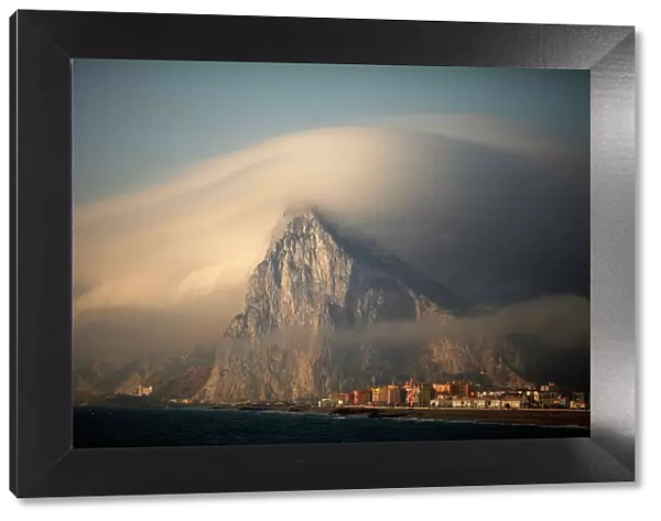 Gibraltar Partially Covered by Cloud