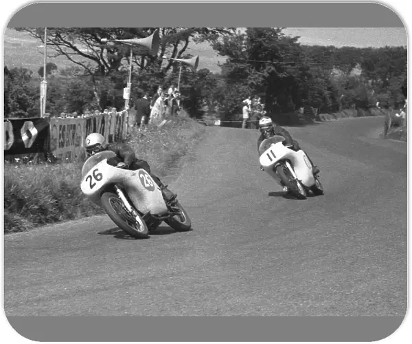Dickie Dale (AJS) and Tom Phillis (Norton) 1959 Junior Ulster Grand Prix