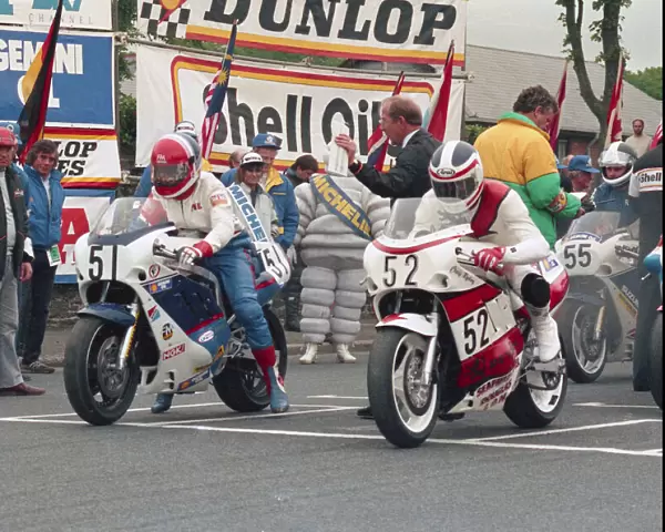 Phil Armes (Suzuki) and Craig Ryding (Suzuki) 1988 Formula One TT