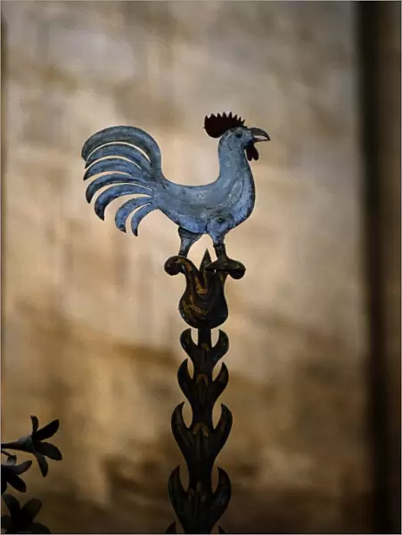 Standard depicting a cockerel in cathedra Santo Domingo de la Calzada La Rioja Spain