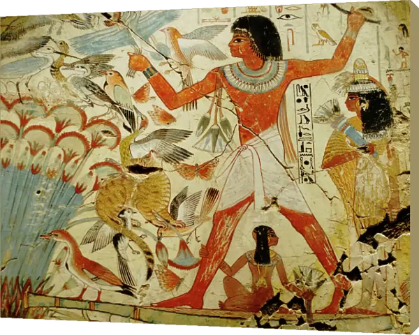 Mural from the wall of the tomb-chapel of Nebamun near Thebes Egypt dates to around 1350 - 1400 BC