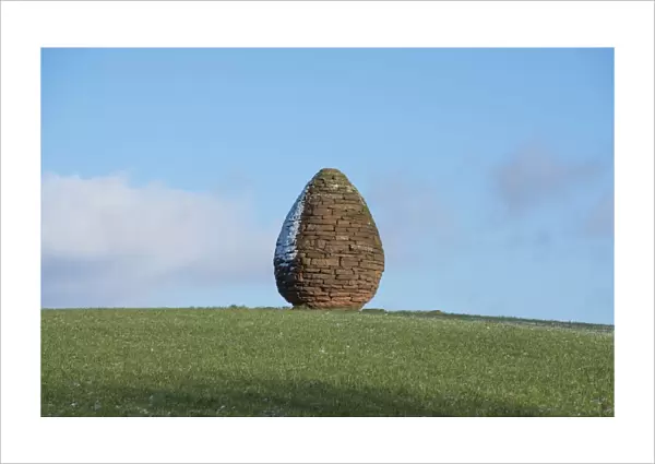 Millennium Cairn sculpture, created by famous sculptor Andy Goldsworthy, Penpont, near Thornhill