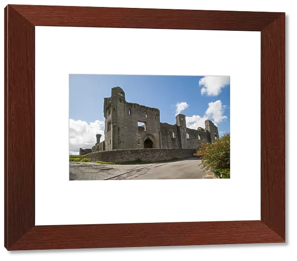 View of castle ruins, Middleham Castle, Wensleydale, North Yorkshire, England, August