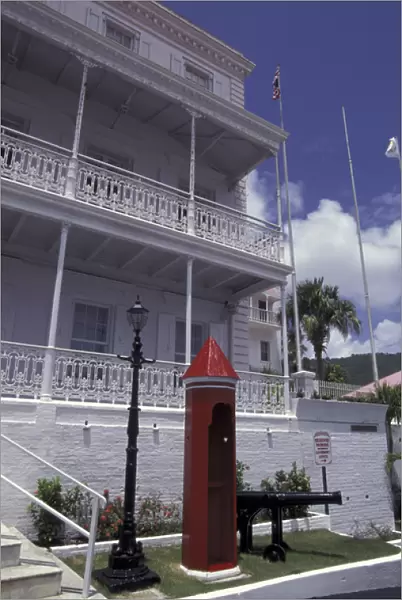 CARIBBEAN, USVI, Saint Croix, Christiansted Hotel entrance