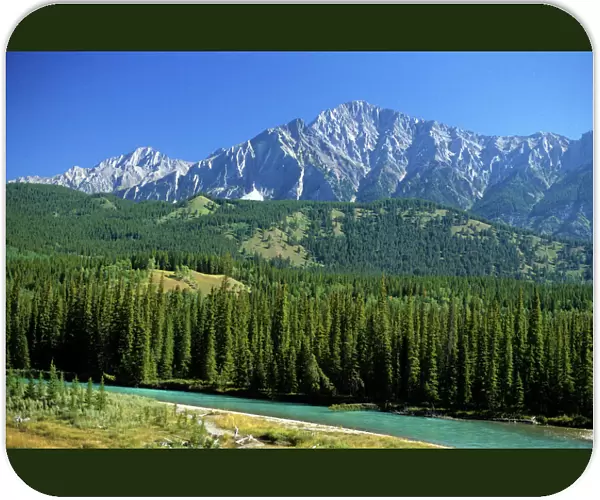 The Canadian Rockies in Banf National Park, Canada. canadian rockies, banf national park