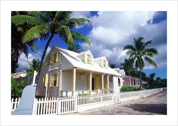 Colorful loyalist homes from the 1900s, Dunmore Town, Harbour Island, Bahamas