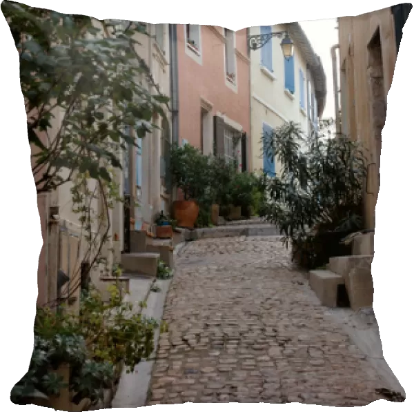 03. France, Arles, Provence, narrow cobble stone street