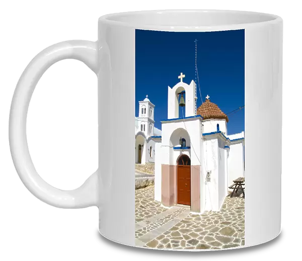 Beautiful island of Paros Greece in Greek Islands and beautiful church in small