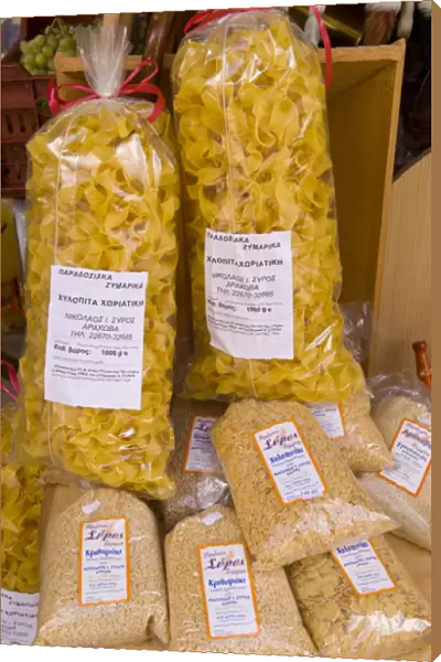 Pasta available in a store in Arachova, Greece