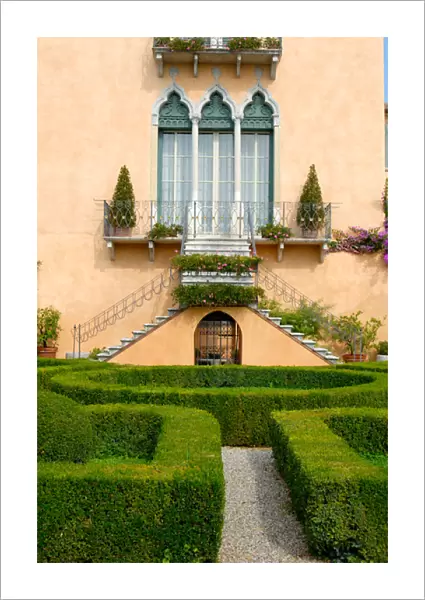 04. Italy, Bardolino, formal garden of private villa (Editorial Usage Only)