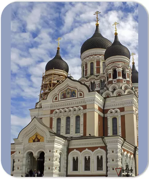 Europe, Estonia, Tallinn. Alexander Nevsky Cathedral in the old city of Tallinn, a